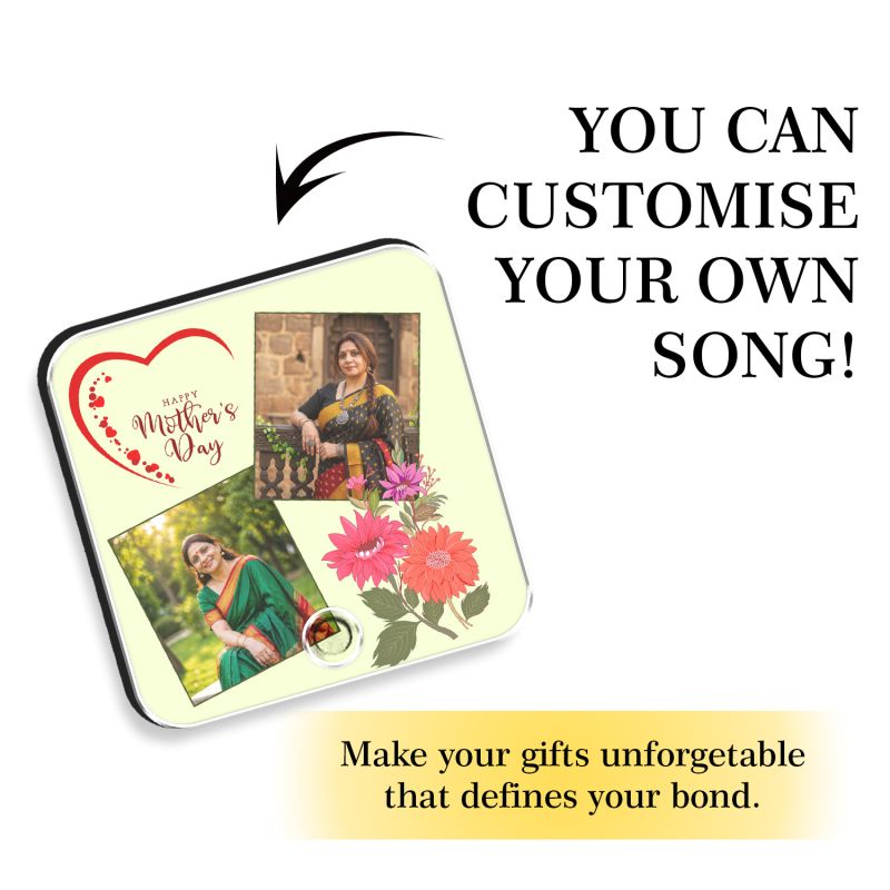 Happy Mother’s Day Musical Fridge Magnet (Custom Photo & Song)